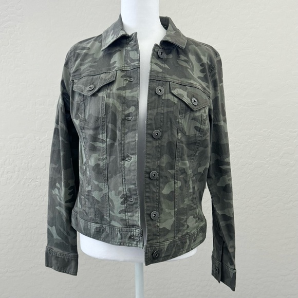 Style & Co Camo Denim Jacket - Picture 1 of 5